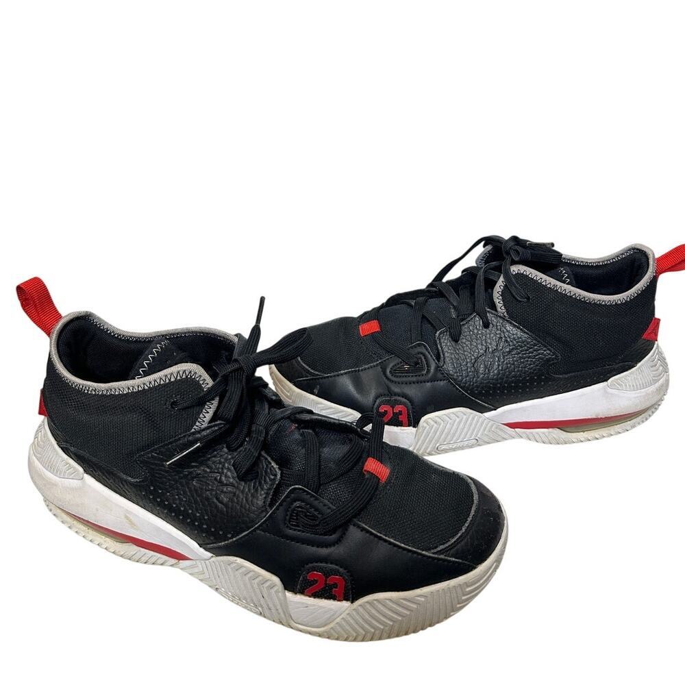 Sze 10.5 Men Nike Jordan Stay Loyal 2 Black White Red Jumpman Basketball Sneaker - Picture 2 of 11